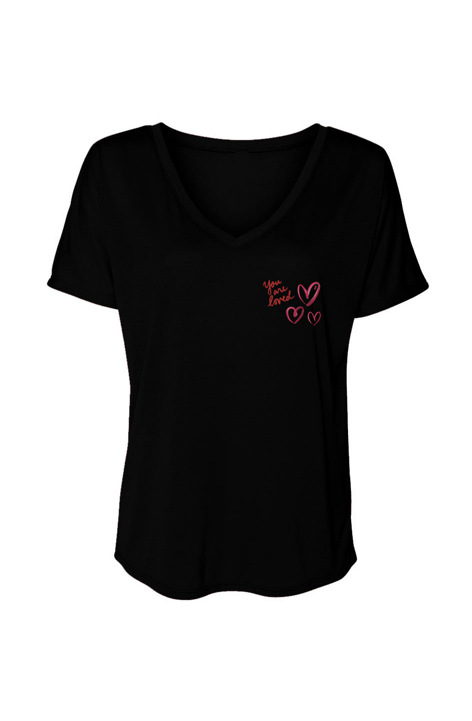Women’s Slouchy V-Neck Tee "you are loved"