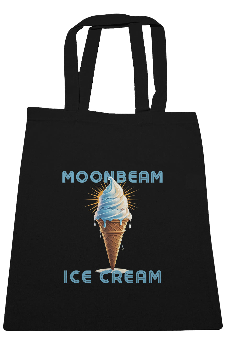 Large Canvas Tote "moonbeam ice cream"