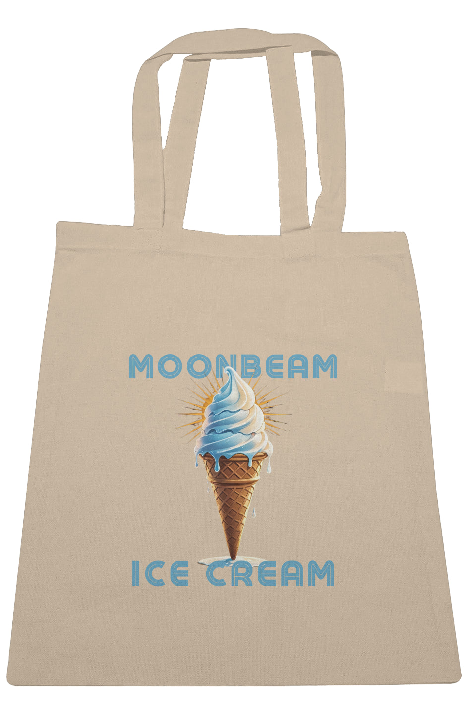 Large Canvas Tote "moonbeam ice cream"