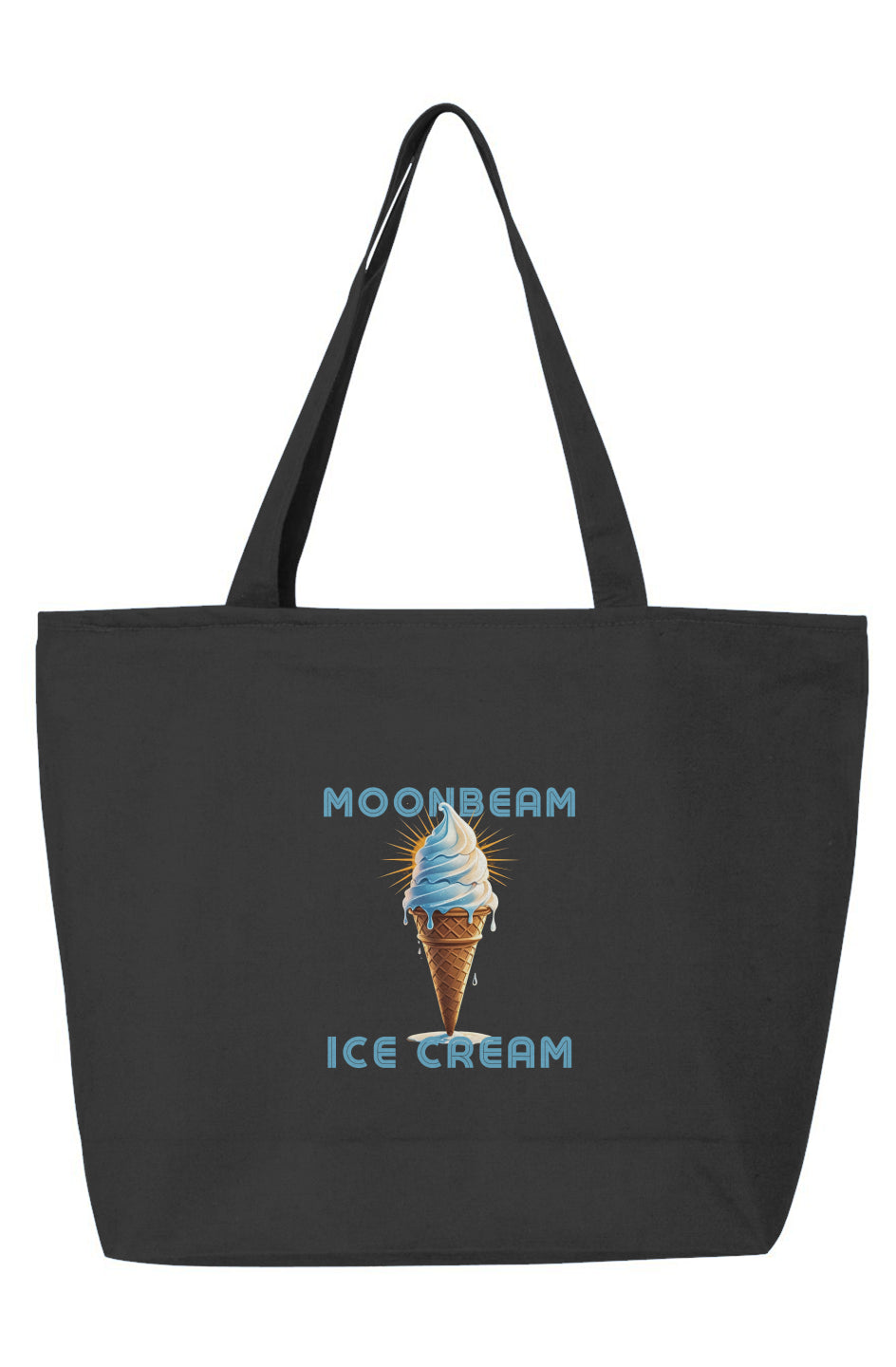 Extra Large 25L Zippered Tote with pocket "moonbeam ice cream"