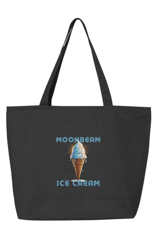 Extra Large 25L Zippered Tote with pocket "moonbeam ice cream"